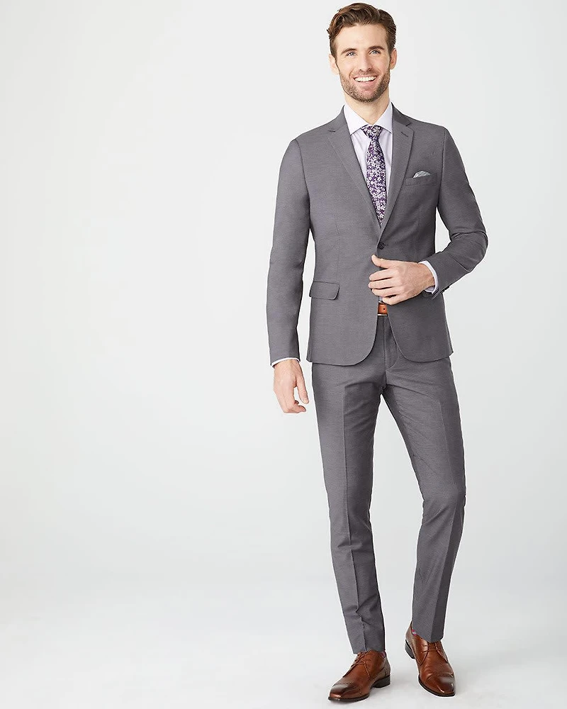 Essential Slim Fit Black Wool-Blend Suit Pant