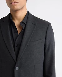 Veston de Complet à Coupe Étroite en Tissu Technique