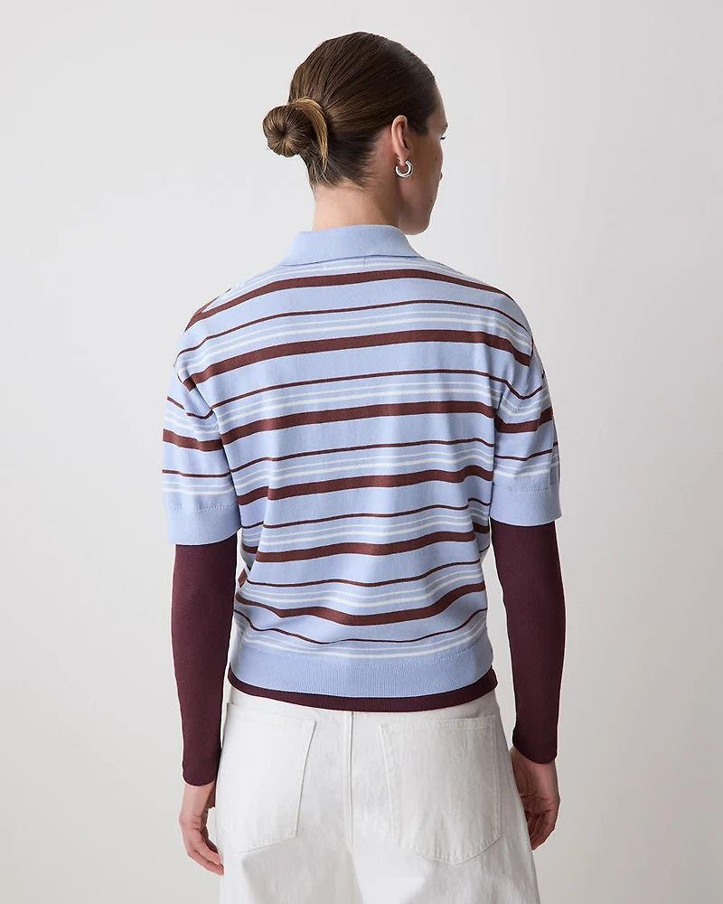 Pull à Manches Courtes et Col Polo