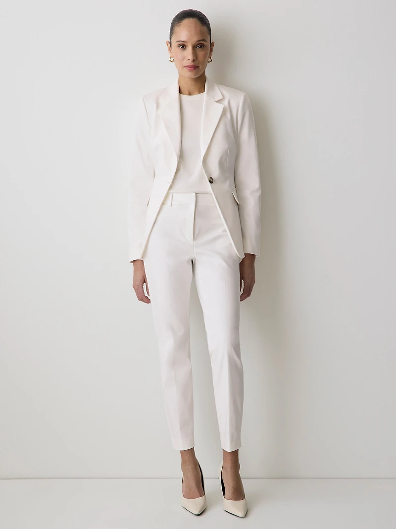 Pantalon Indispensable 7/8 Signature à Jambe Étroite et Taille Mi-Haute