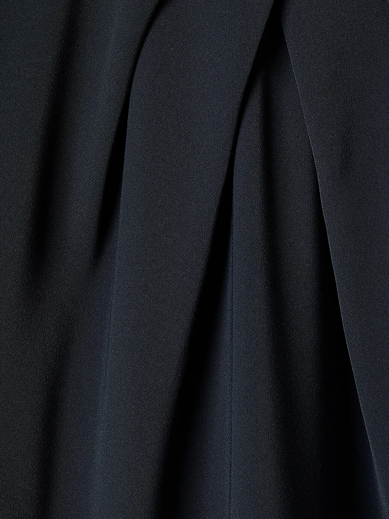 Cap-Sleeve Crew-Neck Blouse