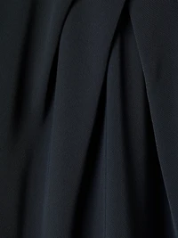 Cap-Sleeve Crew-Neck Blouse