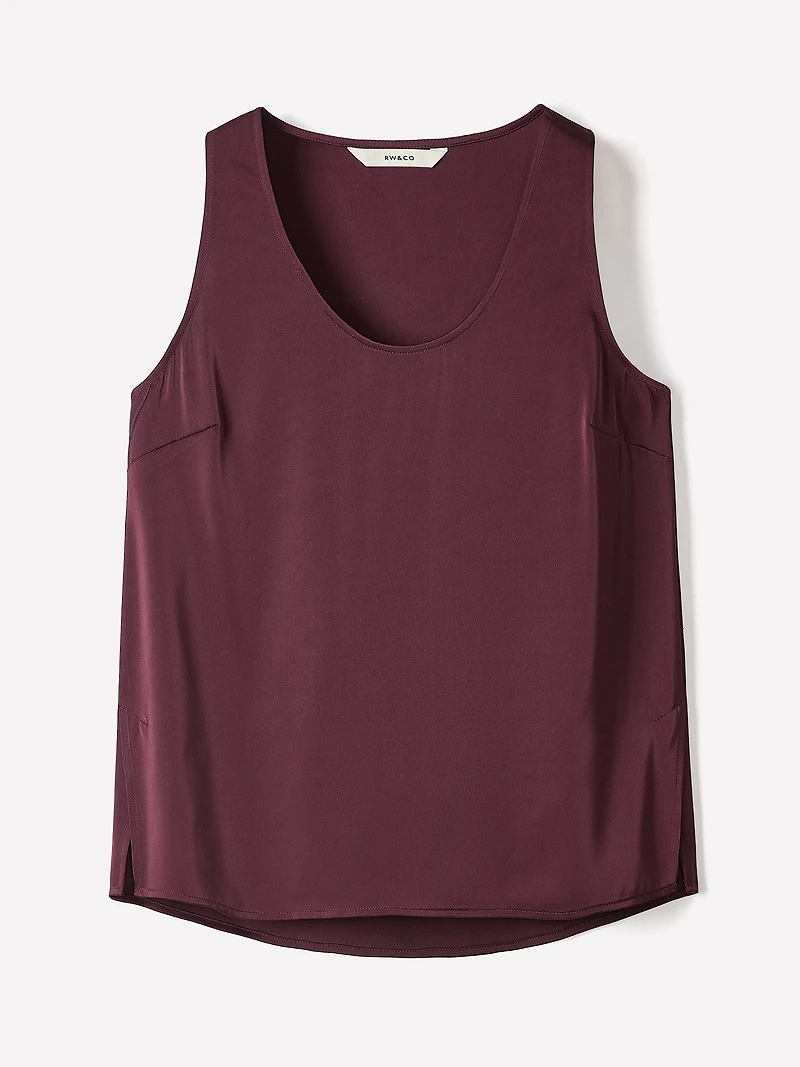 Camisole Satinée à Col en U