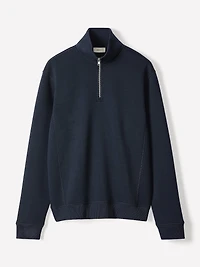Long-Sleeve Half-Zip Mock-Neck Sweater