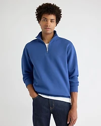 Long-Sleeve Half-Zip Mock-Neck Sweater