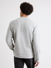 Pull Côtelé à Manches Longues et Col Rond