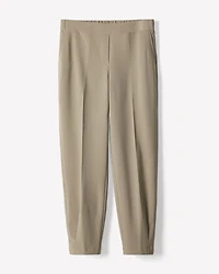 Pantalon Jogger Fluide à Taille Mi-Haute et Jambe Fuselée
