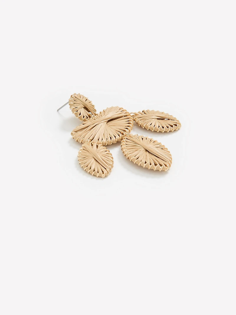 Earrings with Raffia Pendants