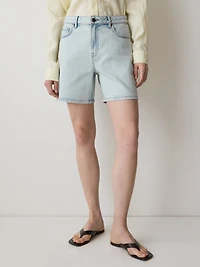 High-Rise Denim Shorts