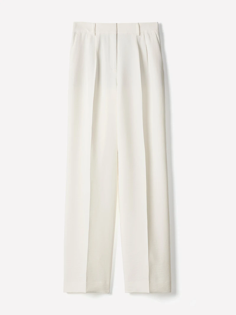 Pantalon à Taille Haute et Jambe Large