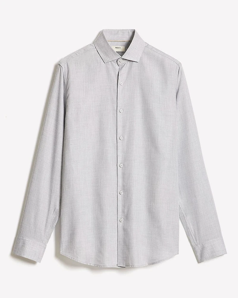 Tailored-Fit Heather Dress Shirt
