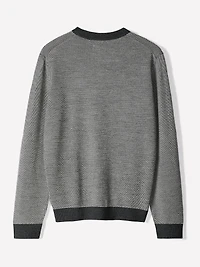 Pull à Col Rond en Laine Mérinos
