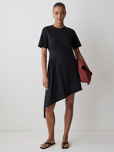 Robe T-Shirt avec Ourlet Asymétrique