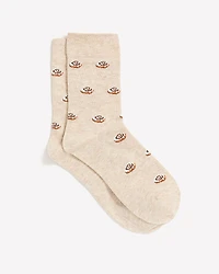 Crew Socks with Cinnamon Rolls