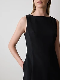 Robe Courte Sans Manches à Col Bateau