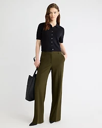 Mid-Rise Wide-Leg Heavy Twill Pant