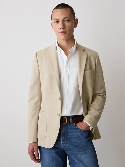 Veston en Tricot à Coupe Étroite
