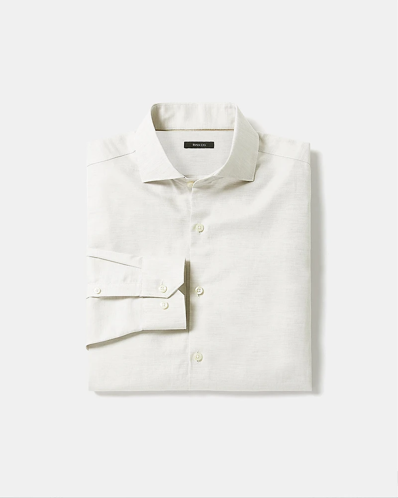 Tailored-Fit Linen Dress Shirt
