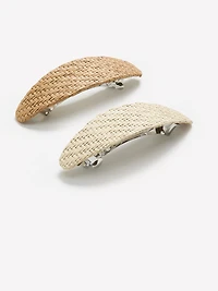Raffia Hair Clips - Set of 2
