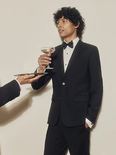 Veston De Complet Essentiel Coupe Ajustée En Mélange Laine