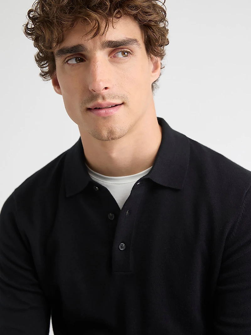 Pull Polo à Manches Longues