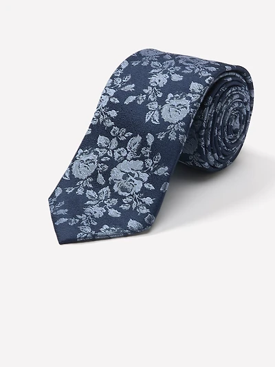 Cravate Régulière à Motif Floral