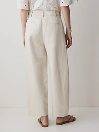 Twill High-Rise Barrel Pant