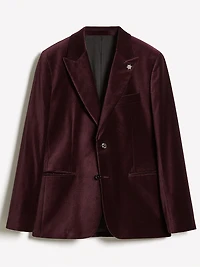 Tailored Fit Velvet Suit Blazer