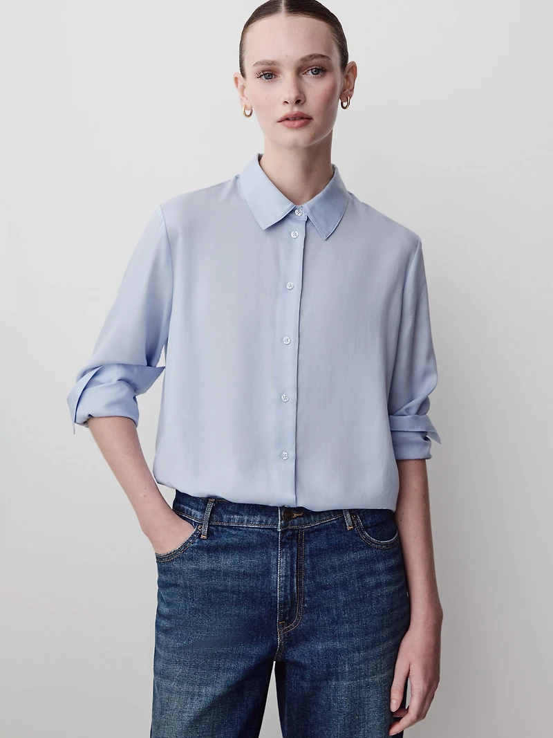 Chemise en Lyocell à Manches Longues