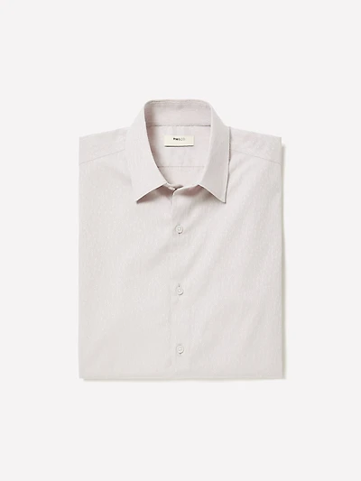 Slim-Fit Dress Shirt with Floral Pattern