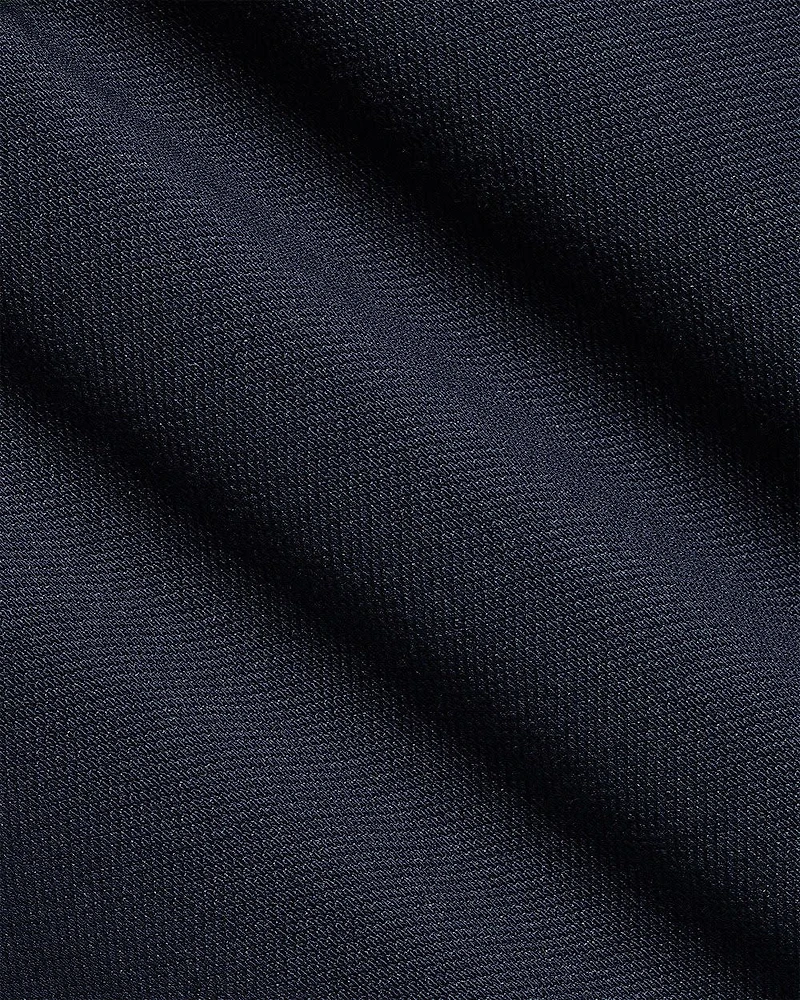 Short-Sleeve Piqué Shirt with Camp Collar