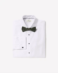 White Tailored-Fit Tuxedo Shirt with French Cuffs
