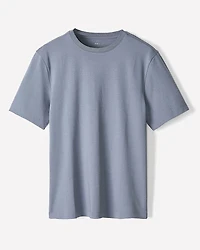 T-Shirt Uni à Manches Courtes et Col Rond