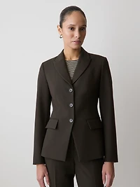 Three-Button Fitted Blazer