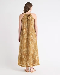 Sleeveless Halter-Neck Maxi Dress