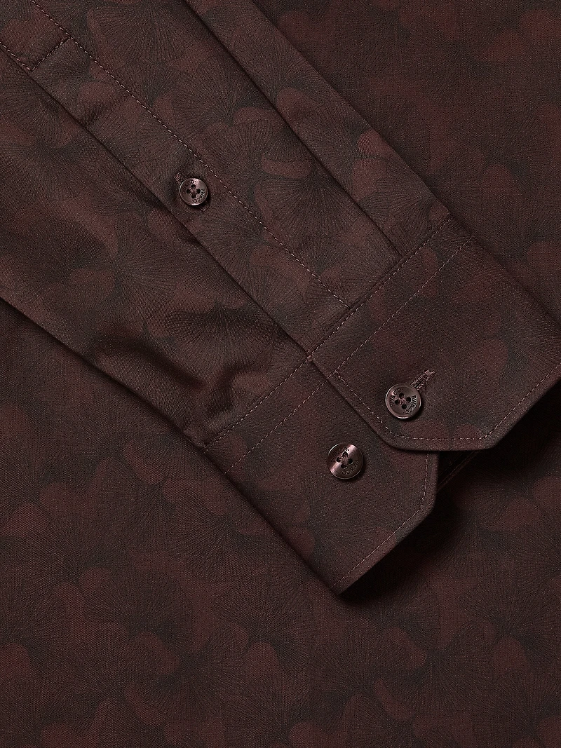 Tailored-Fit Denim-Like Dress Shirt