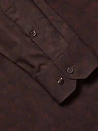 Tailored-Fit Denim-Like Dress Shirt
