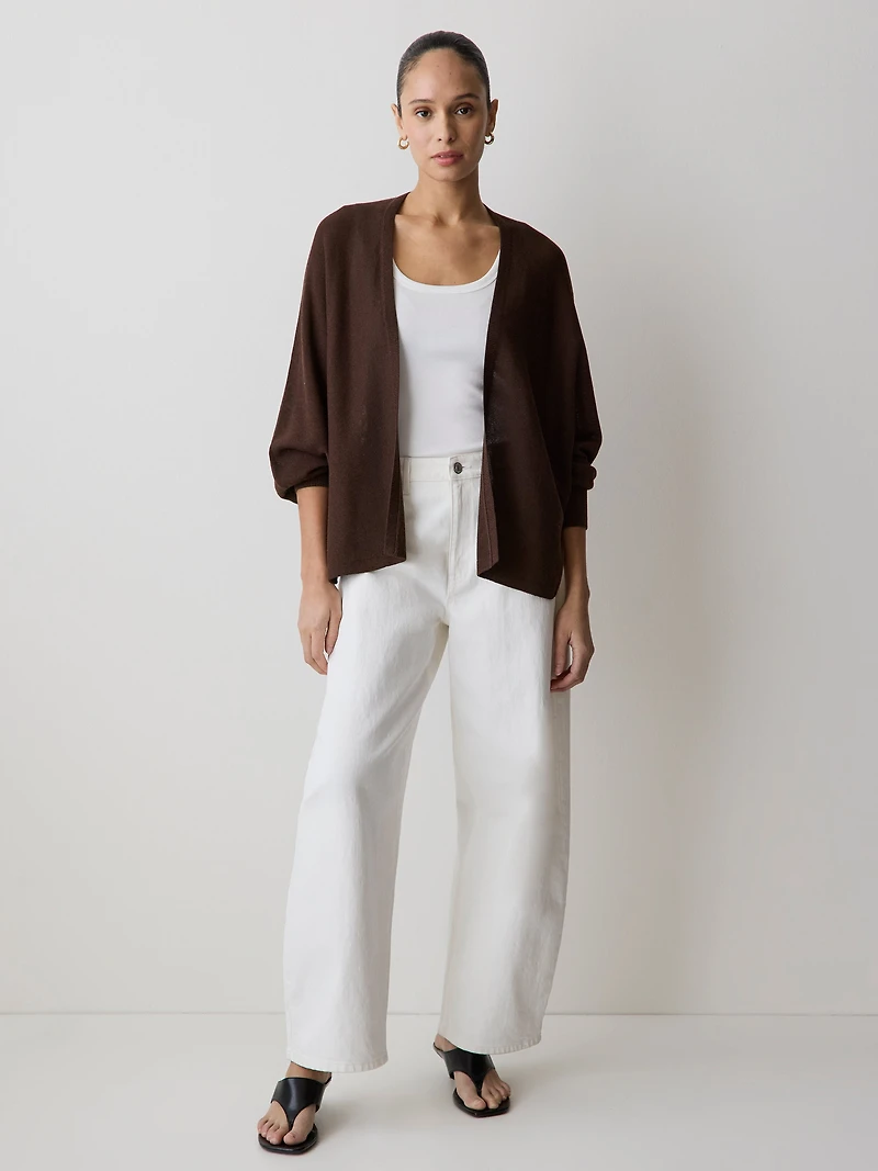 Cardigan Style Cape à Manches Longues