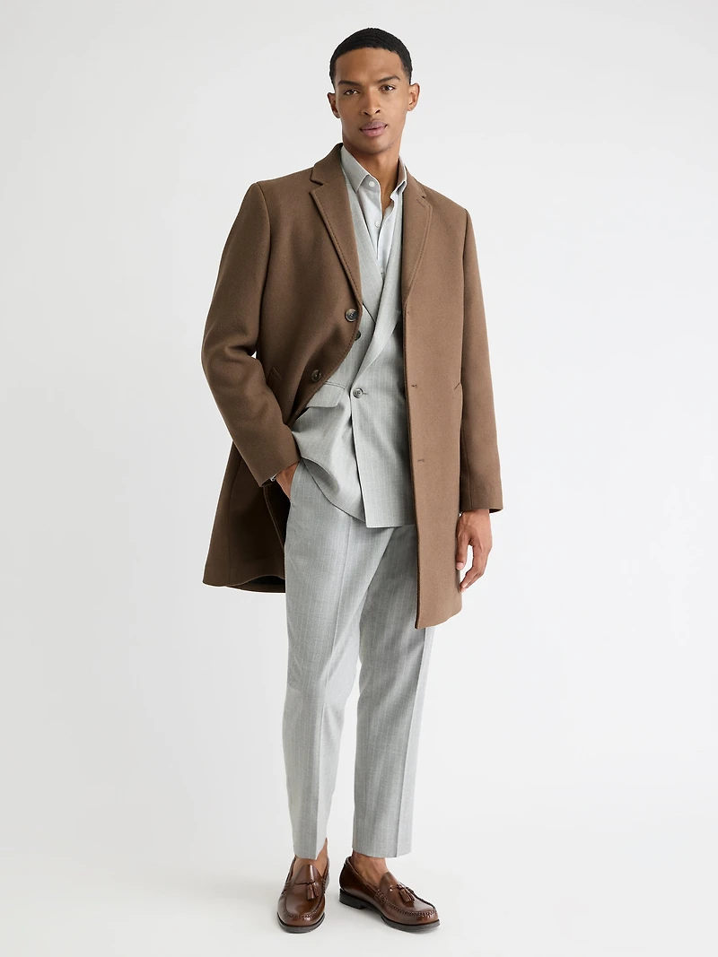 Manteau Classique en Laine avec Col Tailleur