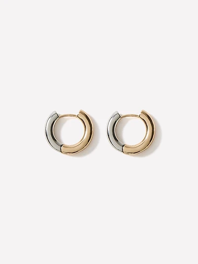 Two-Tone Hoop Earrings