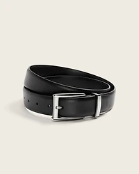 Textured Black Leather Belt