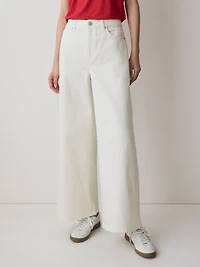 High-Rise Wide-Leg Cropped Jeans