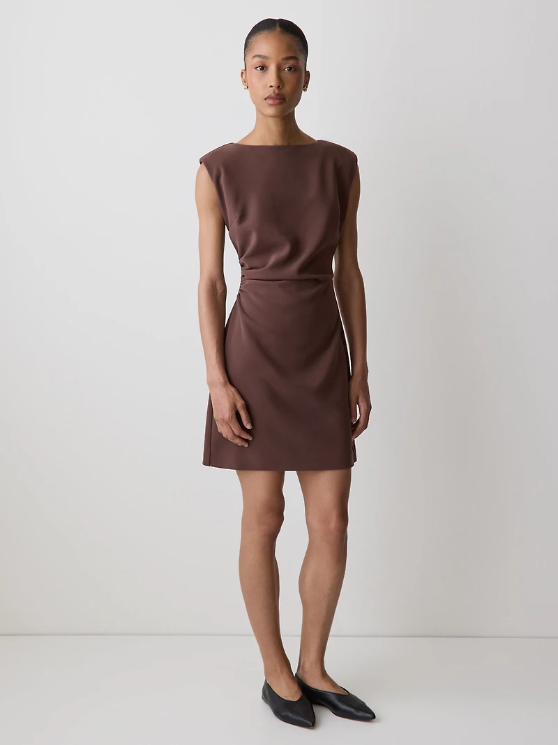 Sleeveless Crew-Neck Mini Dress