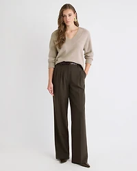 Pantalon à Taille Haute et Jambe Large