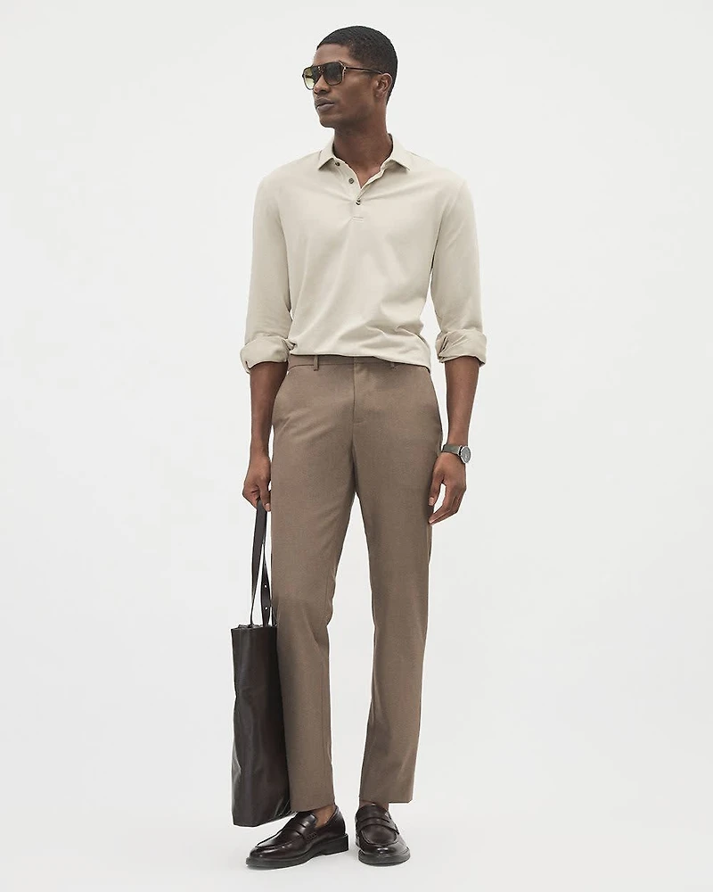 Long-Sleeve Supima (R) Cotton Jersey Polo