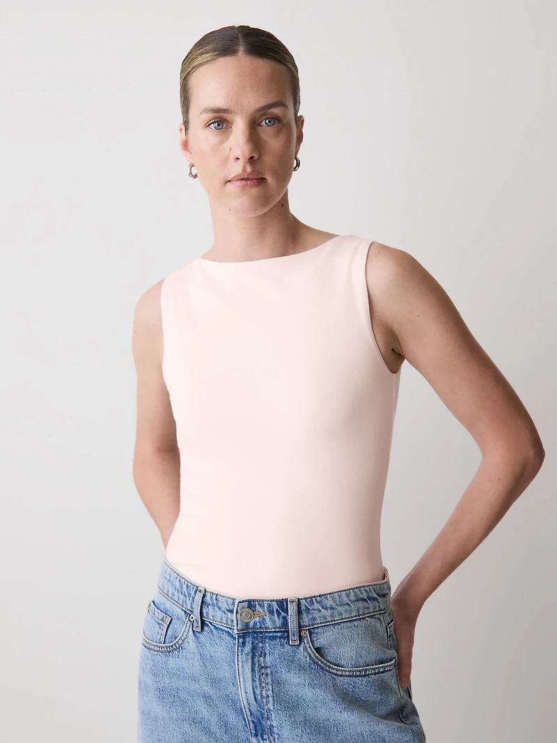 Organic Cotton Boat-Neck Cami