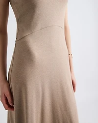 Sleeveless Crew-Neck Midi Dress