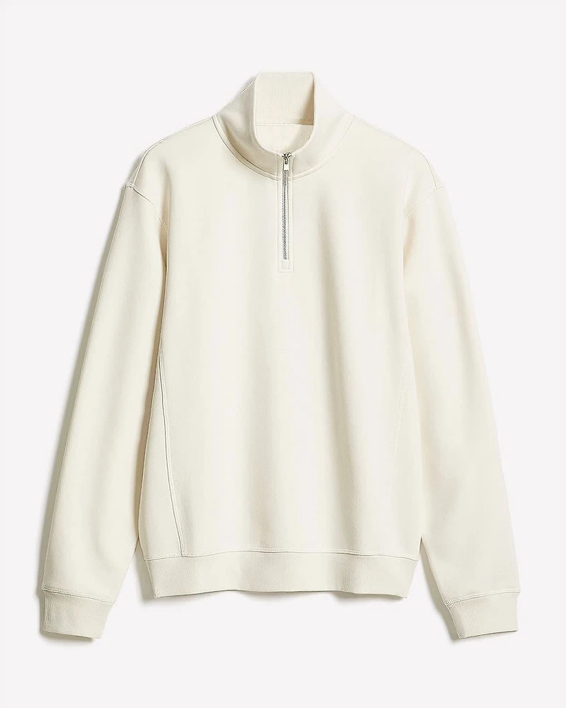 Long-Sleeve Half-Zip Mock-Neck Sweater