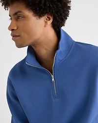 Long-Sleeve Half-Zip Mock-Neck Sweater