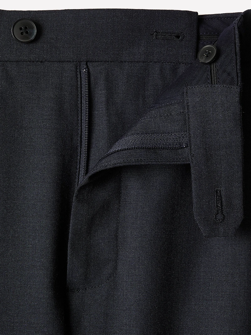 Pantalon en Mélange de Laine à Jambe Étroite